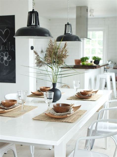 black  white kitchen  dining table dekorasyon fikirleri