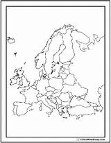 Europe Coloring Pages Map Adult Printable Drawing Print Getdrawings Color Sheets Getcolorings Pdfs Advanced Gingerbread sketch template