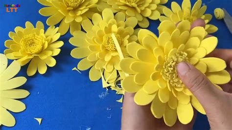 Ôi đẹp hướng dẫn làm hoa cúc bằng giấy xốp cách làm hoa cúc mút xốp