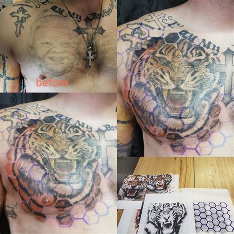 Tattoo Uploaded By Keron Mchugh • Realistic Engal Siberian Tiger And Hex