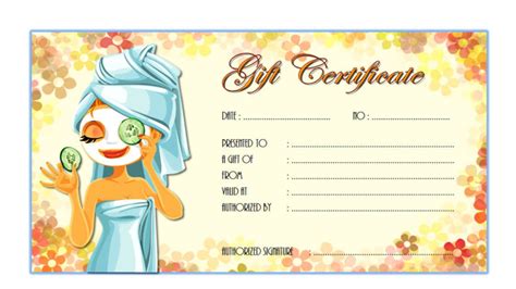 spa gift certificate printable templates updated  october