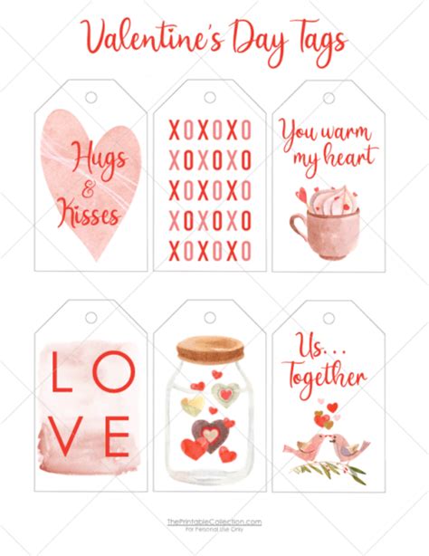 printable valentine tags  printable collection