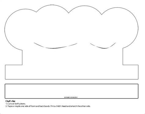 printable paper chef hat template  printable templates