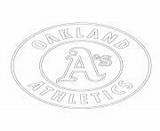 Mlb Coloring Pages Logo Sport Baseball Athletics Oakland Printable Print Info sketch template