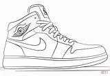Coloring Jordan Pages Shoes Nike Sneakers Printable Popular sketch template