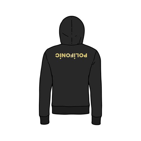 box logo hoodie black polifonic