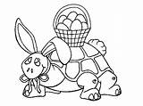 Coloring Easter Turtle sketch template