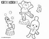 Pocoyo Coloring Pages Pato Elly Dancing Kids Printable sketch template