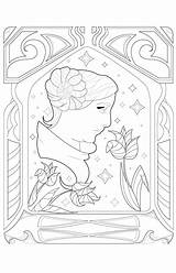 Coloring Princess Adult Leia Pages Star Wars Nouveau Adults Mucha Juline sketch template