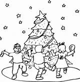 Christmas Pages Coloring Eve Children Three Dosed Were Colouring Kids sketch template