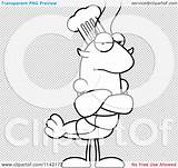 Lobster Crawdad Mascot Grumpy Chef Character sketch template