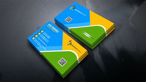 colorful business visiting card design graphicsfamily