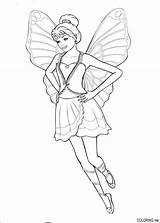 Coloring Pages Fairy Barbie Magic Pegasus Fly sketch template