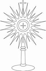 Monstrance Coloring Catholic Pages Clipart Google Clip Drawing Holy Corpus Search Color Printable Christi Kids Jesus Eucharist Communion Sunday First sketch template