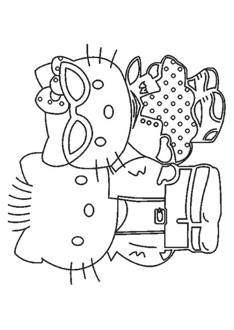 friends  kitty coloring page