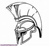 Casco Colorear Espartanos Spartan Desenho Soldados Capacete Guerreiros Soldado Charrette Espartano Guerreiro Caballeros Romanos sketch template