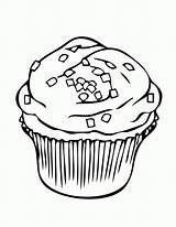 Cupcake Coloring Pages Printable Kids sketch template