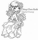 Kuik Chou Ching Digital Sunshine Stamp Stamps Mia Girl Instant Visita Etsy Newsflash Di Sweetie Lil Sunflower Digitale Ragazza Girasole sketch template