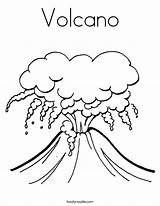 Coloring Volcano Printable Pages Popular sketch template