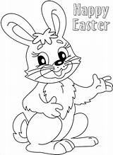 Easter Coloring Bunny Pages Colouring Printable Cute Happy Print Kids Color Christmas Rabbit Sheets Bunnies Drawing Baby Colour Book Getcolorings sketch template