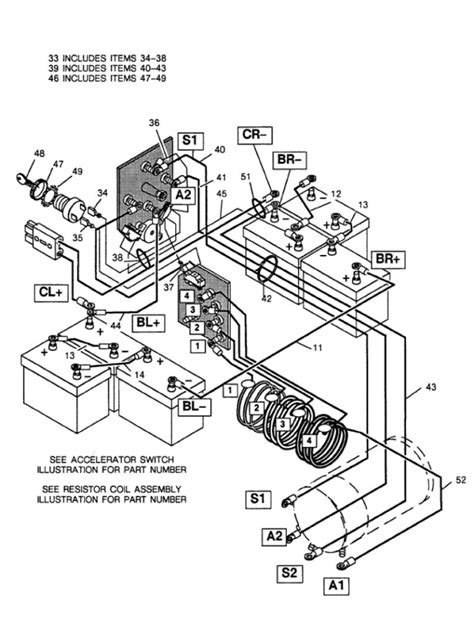 ezgo golf cart wiring diagram  volt wiring diagram