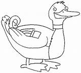Duck Coloring sketch template