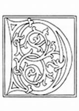 Malvorlagen 01a Colorare Mittelalter Alphabet Buchstaben Pages Disegno sketch template