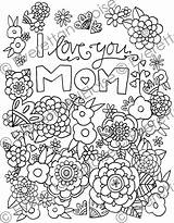 Coloring Mom Pages Digital Etsy Kids Color Choose Board sketch template