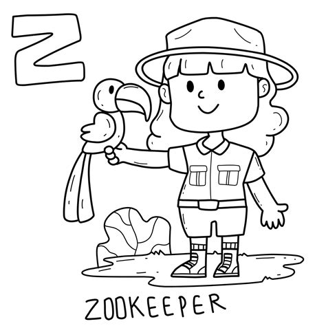 zoo keeper coloring pages coloring home