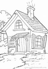 Cottage Coloring Pages Colouring Designlooter 12kb sketch template