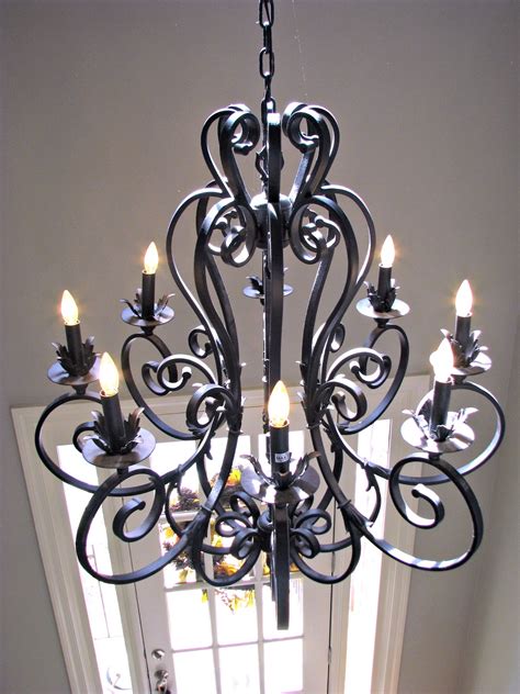 ideas  large iron chandelier