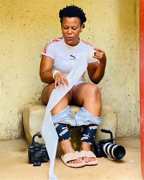 zodwa wabantu delivers a special message while sitting on a toilet