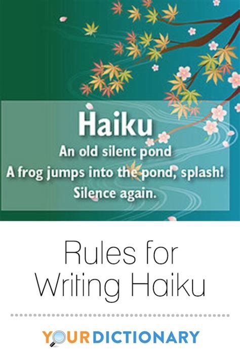 rules  writing haiku haiku poetry haiku teaching poetry