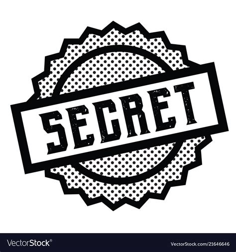 secret stamp  white royalty  vector image