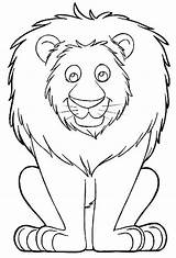 Lion Coloring Pages Tiger Kids Cartoon Head Face Easy Lamb Drawing Lions Cute Printable Color Getcolorings Getdrawings King Wolf Book sketch template