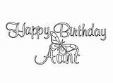 Coloring Pages Aunt Birthday Happy Template Choose Board sketch template
