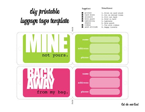 luggage label template