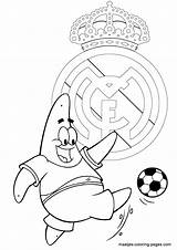 Madrid Real Coloring Pages Logo Soccer Patrick Drawing Spongebob Playing Star Maatjes Realmadrid Getdrawings Print Template sketch template