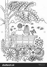 Mandalas Colorear Dibujos Para Pintar Desde Guardado Shutterstock Coloring Couple Tree Book sketch template