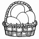 Basket Coloring Easter sketch template