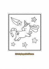 Unicorn Pages Print sketch template