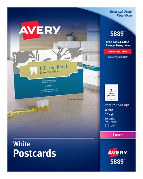 avery postcards template
