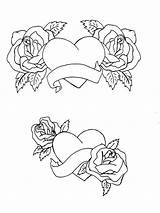 Roses sketch template