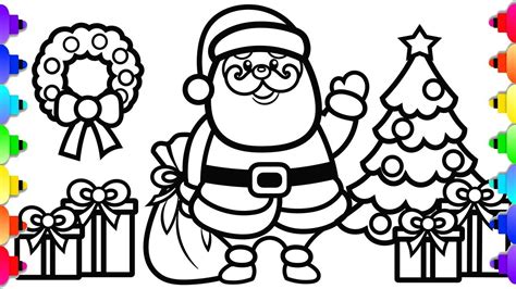 santa coloring pictures id
