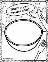 Salad Fruit Coloring Pages sketch template