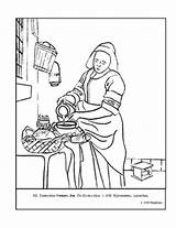 Coloring Lesson Plan Vermeer Maid Constantin Brancusi Bird Space Teacherspayteachers sketch template