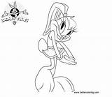 Lola Bunny Coloring Looney Tunes Pages Printable Adults Kids Color Print sketch template