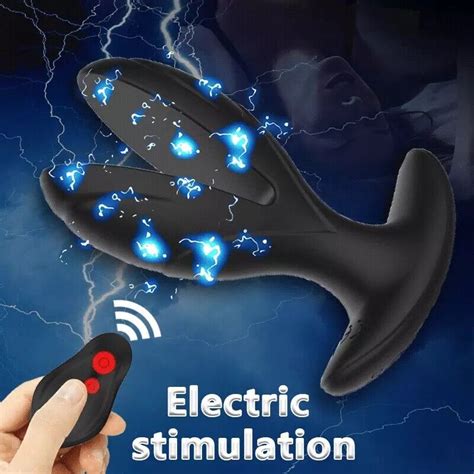 Electric Anal Butt Plug Prostate Massager Shock Vibrator Dildo Sex Toy