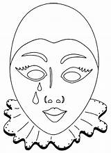 Pierrot Mascara Rosto sketch template