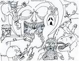 Coloring Scary Pages Halloween Monsters Monster Sheet Adults Printable Sheets Print Deviantart Quality High Kids sketch template